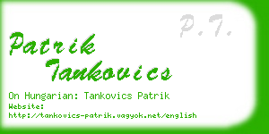 patrik tankovics business card